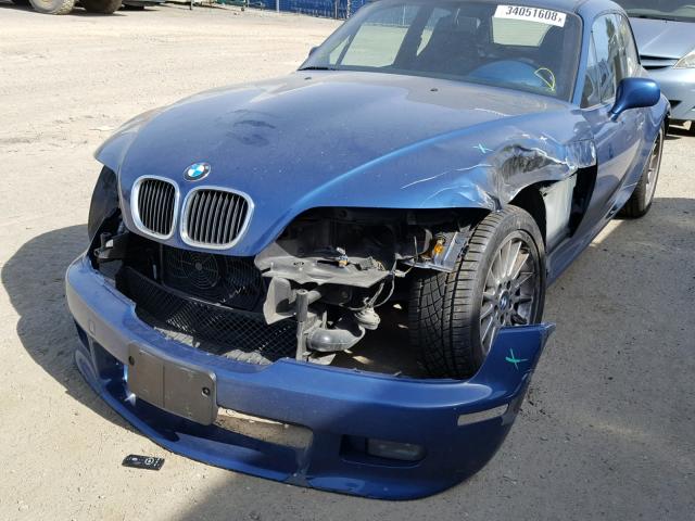 4USCK734X2LM14090 - 2002 BMW Z3 3.0 BLUE photo 9