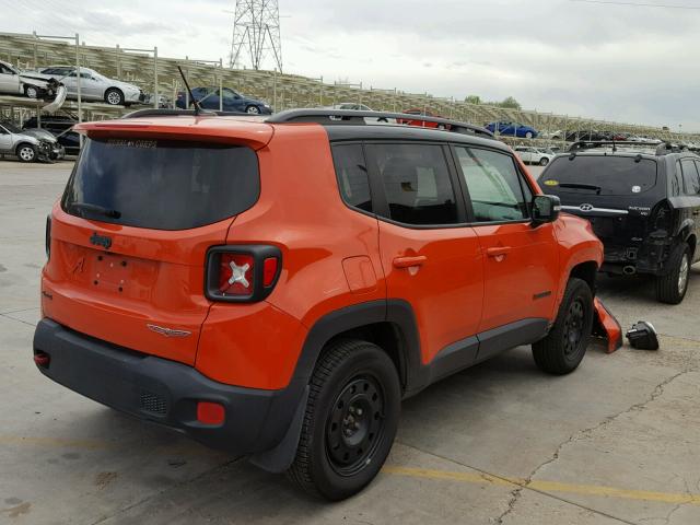 ZACCJBCT0FPB71412 - 2015 JEEP RENEGADE T ORANGE photo 4