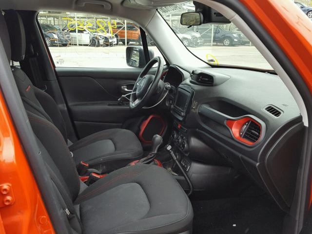 ZACCJBCT0FPB71412 - 2015 JEEP RENEGADE T ORANGE photo 5