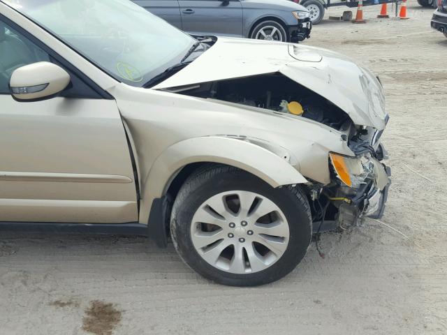 4S4BP63C284358441 - 2008 SUBARU OUTBACK 2. GOLD photo 9