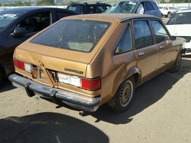 1G1AB68C4CA134226 - 1982 CHEVROLET CHEVETTE GOLD photo 4