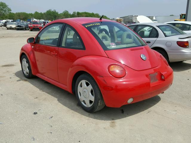 3VWCS21C91M422632 - 2001 VOLKSWAGEN NEW BEETLE 红色 照片 3