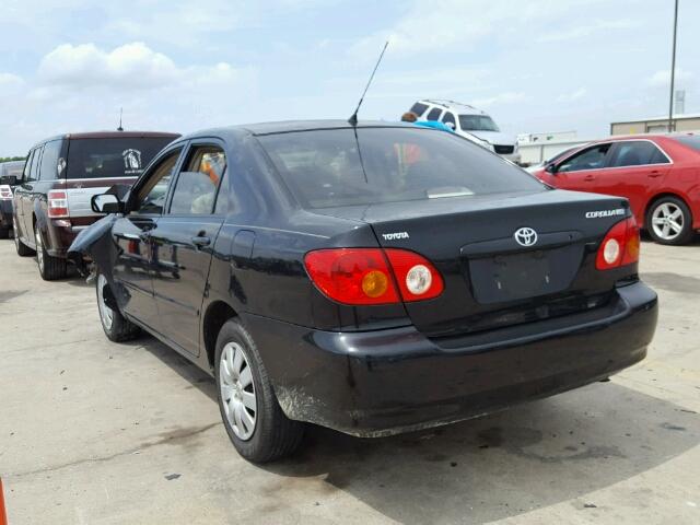 1NXBR32E73Z182491 - 2003 TOYOTA COROLLA CE BLACK photo 3