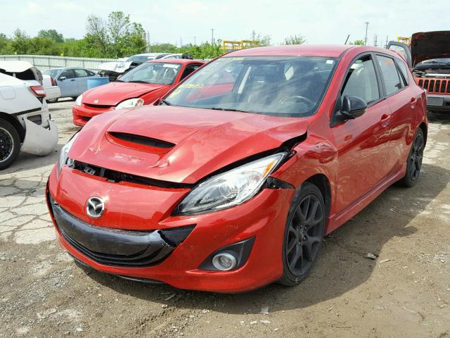 JM1BL1L37D1772653 - 2013 MAZDA SPEED 3 RED photo 2