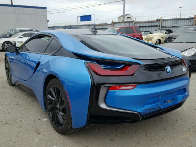 WBY2Z2C56GV676112 - 2016 BMW I8 BLUE photo 3