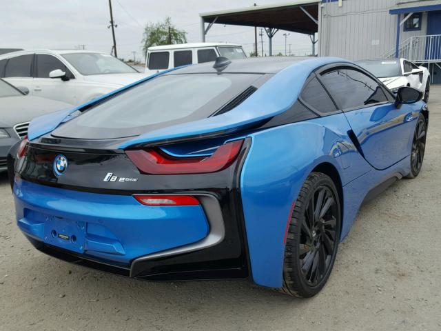 WBY2Z2C56GV676112 - 2016 BMW I8 BLUE photo 4