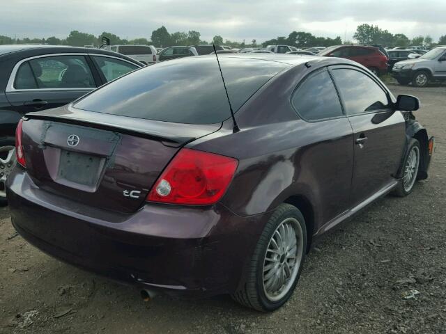 JTKDE177450024832 - 2005 TOYOTA SCION TC MAROON photo 4