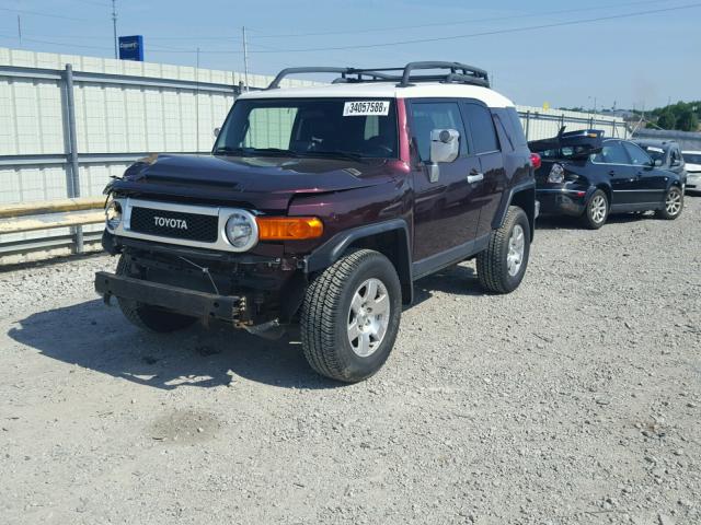 JTEBU11F570007960 - 2007 TOYOTA FJ CRUISER MAROON photo 2