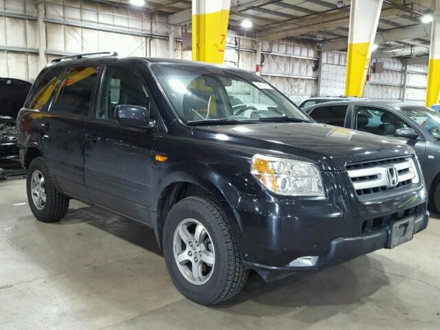 2HKYF18506H549944 - 2006 HONDA PILOT EX BLACK photo 1