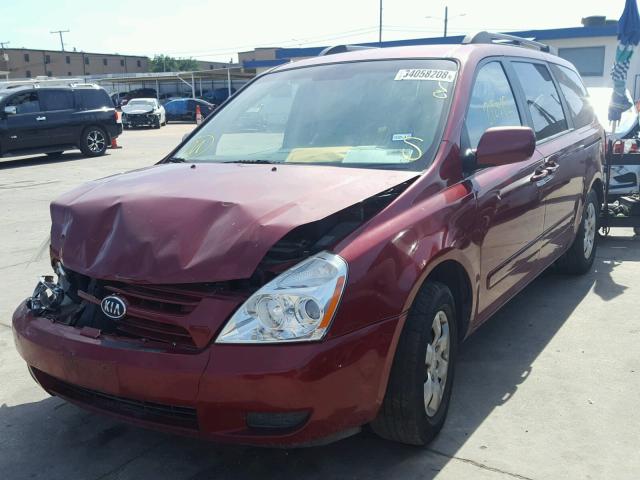 KNDMB233366060194 - 2006 KIA SEDONA EX BURGUNDY photo 2