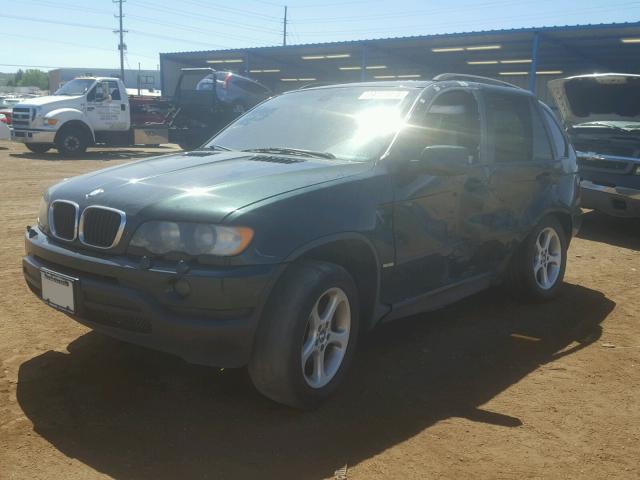 WBAFA53511LM71986 - 2001 BMW X5 3.0I GREEN photo 2