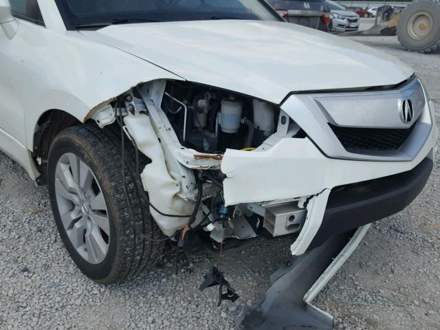 5J8TB1H28CA003022 - 2012 ACURA RDX WHITE photo 9