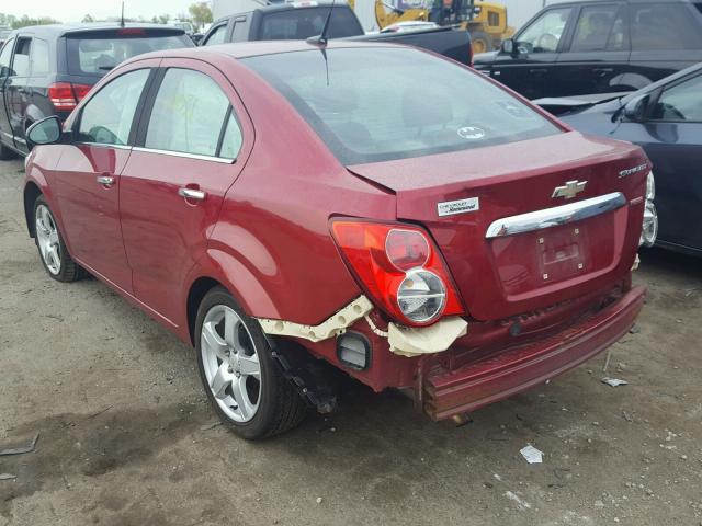 1G1JF5SB3C4160197 - 2012 CHEVROLET SONIC LTZ RED photo 3