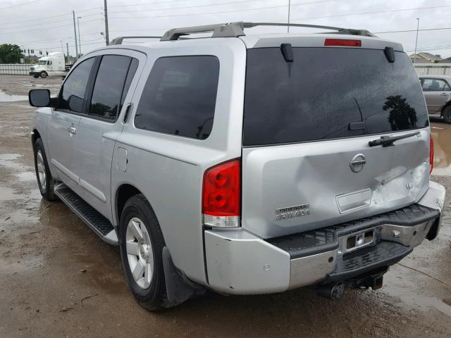 5N1AA08A74N725520 - 2004 NISSAN ARMADA SE SILVER photo 3