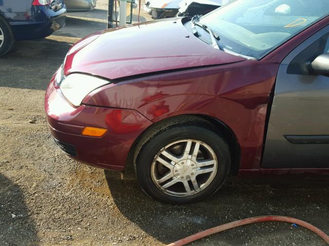 1FAFP31N76W161927 - 2006 FORD FOCUS ZX3 MAROON photo 9