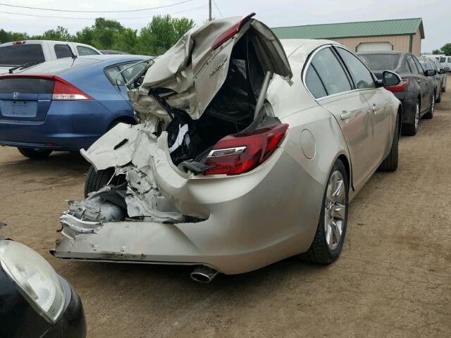 2G4GK5EX6E9198605 - 2014 BUICK REGAL TAN photo 4