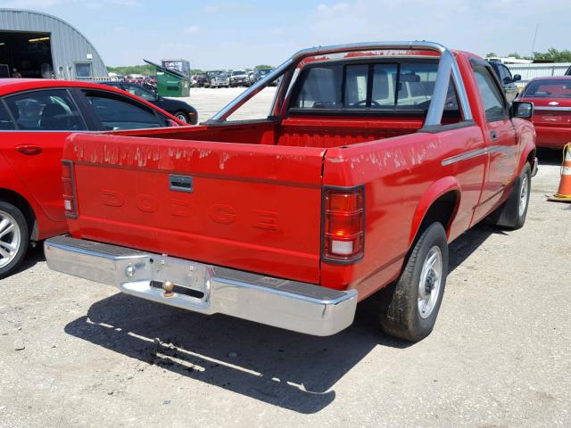 1B7FL26X1PS108739 - 1993 DODGE DAKOTA RED photo 4