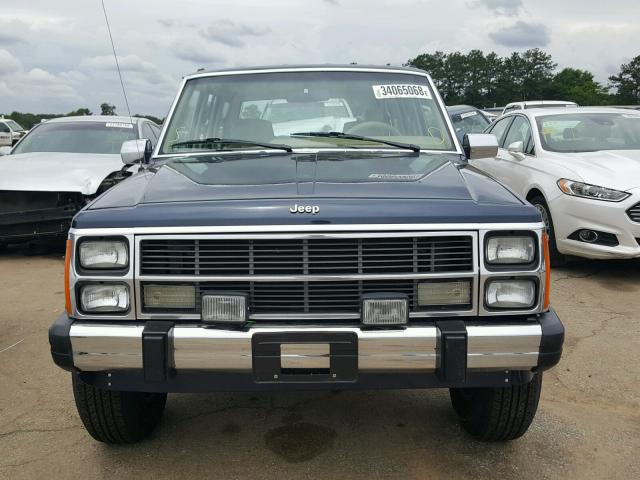 1J4FN78LXLL145370 - 1990 JEEP WAGONEER L BLUE photo 9