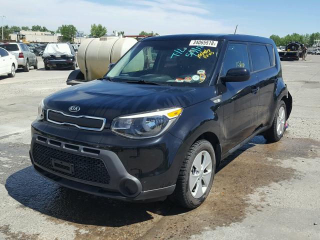 KNDJN2A22E7050057 - 2014 KIA SOUL BLACK photo 2