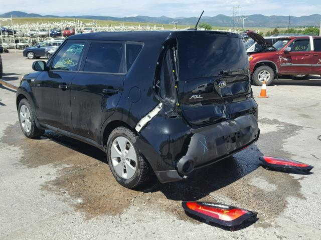 KNDJN2A22E7050057 - 2014 KIA SOUL BLACK photo 3