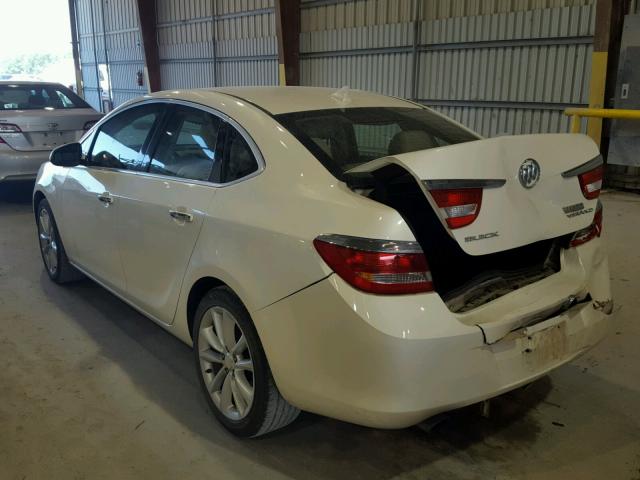 1G4PP5SK0C4175363 - 2012 BUICK VERANO WHITE photo 3