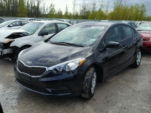 KNAFK4A69G5542352 - 2016 KIA FORTE LX BLACK photo 2