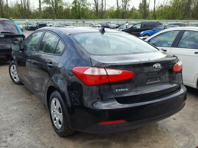 KNAFK4A69G5542352 - 2016 KIA FORTE LX BLACK photo 3