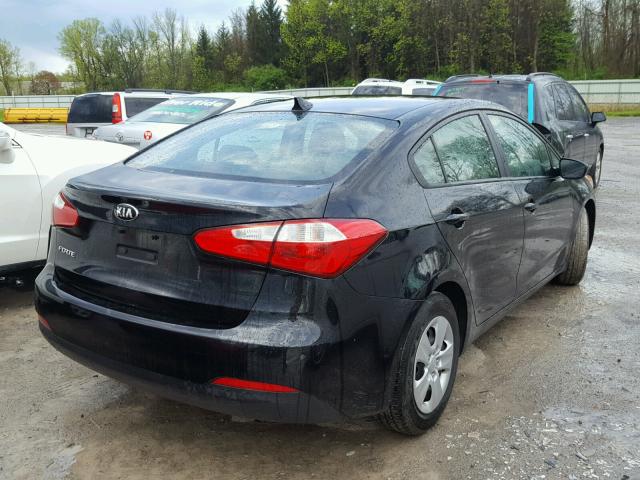 KNAFK4A69G5542352 - 2016 KIA FORTE LX BLACK photo 4