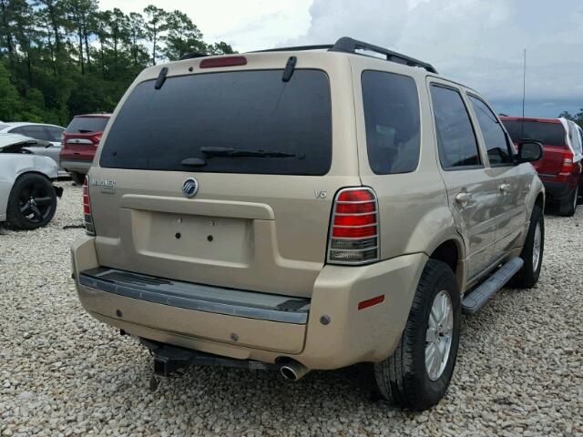 4M2CU871X7KJ01957 - 2007 MERCURY MARINER PR TAN photo 4