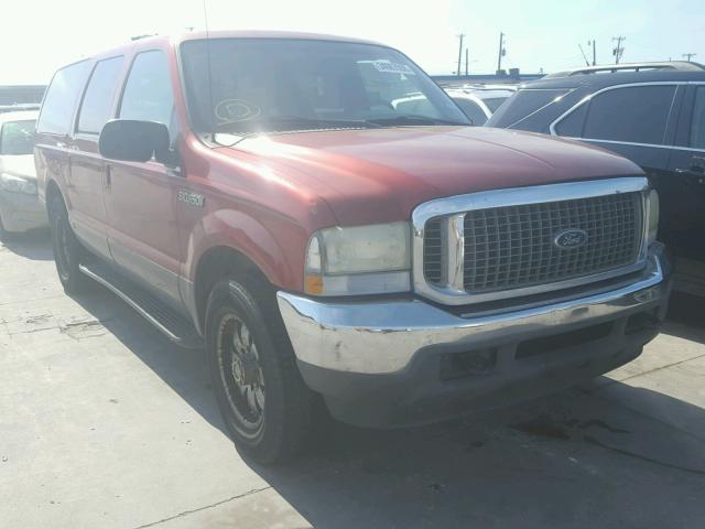 1FMNU40L72EC54253 - 2002 FORD EXCURSION RED photo 1