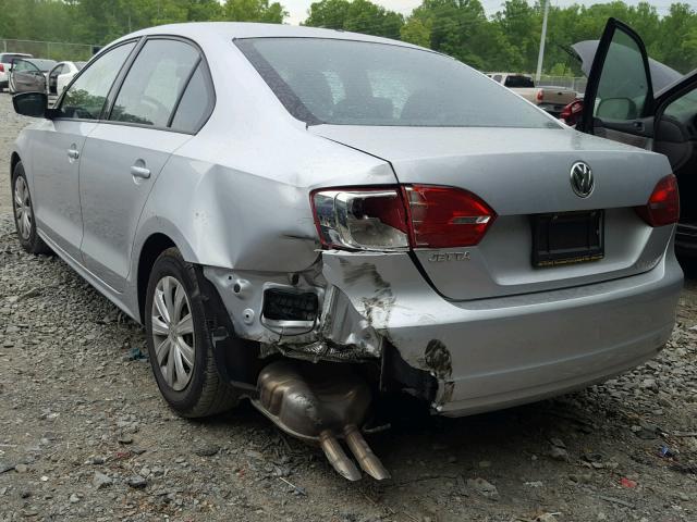 3VW2K7AJ4EM250586 - 2014 VOLKSWAGEN JETTA BASE 银色 照片 3