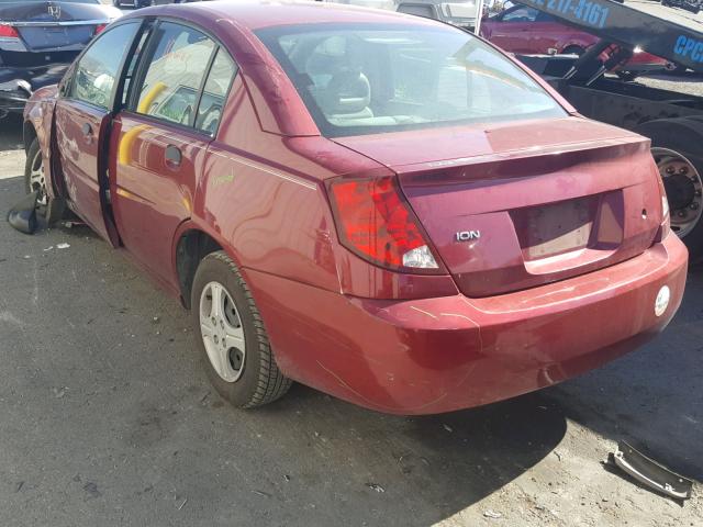 1G8AG52FX4Z162244 - 2004 SATURN ION LEVEL 栗色 照片 3