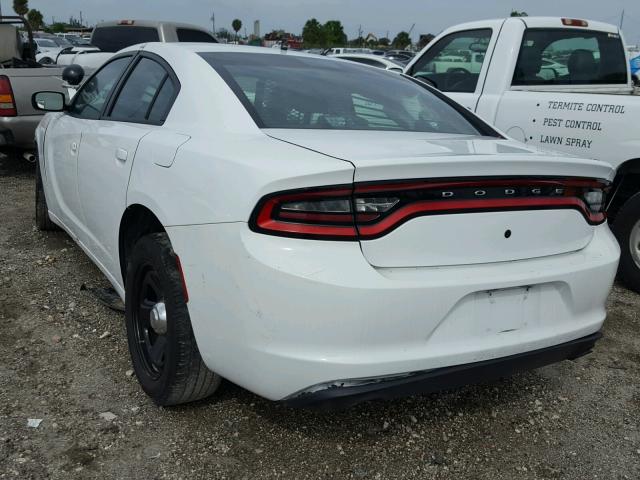 2C3CDXAG5GH163789 - 2016 DODGE CHARGER PO WHITE photo 3