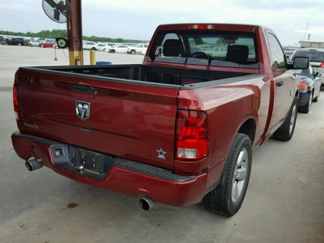 3C6JR6AT0EG121823 - 2014 DODGE RAM 1500 BURGUNDY photo 4