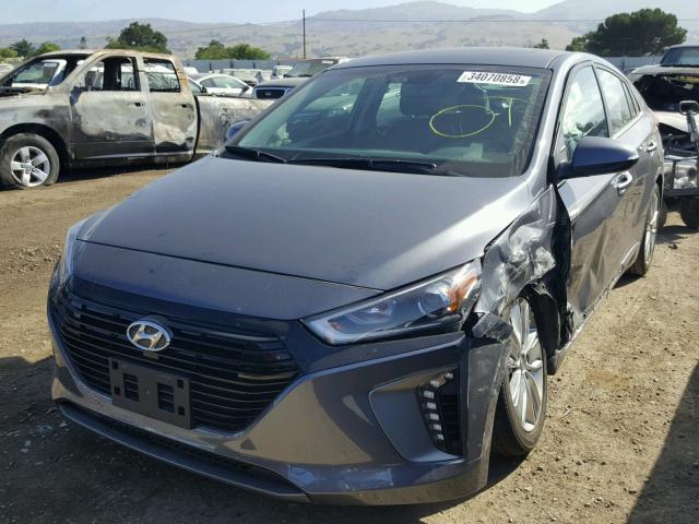 KMHC85LC2HU041075 - 2017 HYUNDAI IONIQ LIMI BLUE photo 2