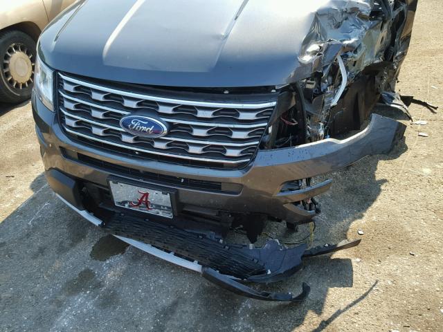 1FM5K7F85HGD78965 - 2017 FORD EXPLORER L GRAY photo 9