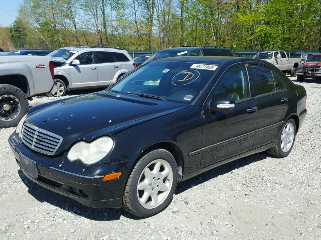 WDBRF81J64F444299 - 2004 MERCEDES-BENZ C 240 4MAT BLACK photo 2