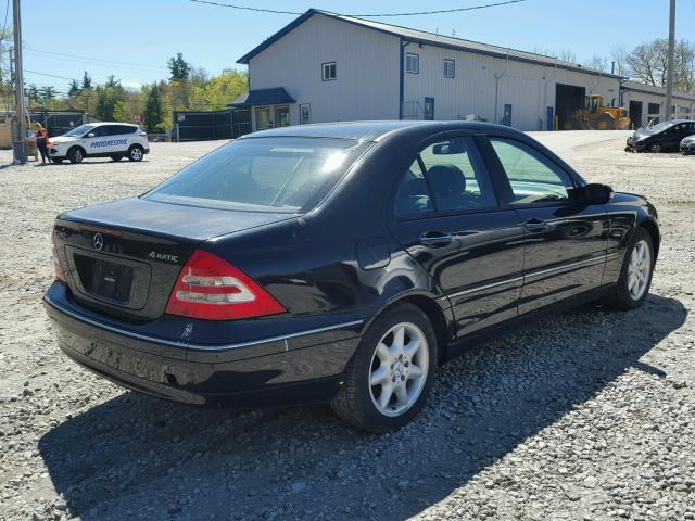 WDBRF81J64F444299 - 2004 MERCEDES-BENZ C 240 4MAT BLACK photo 4