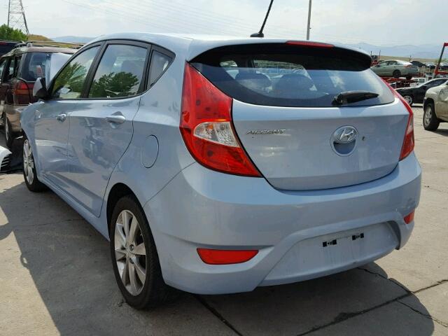 KMHCU5AE5CU005678 - 2012 HYUNDAI ACCENT BLUE photo 3