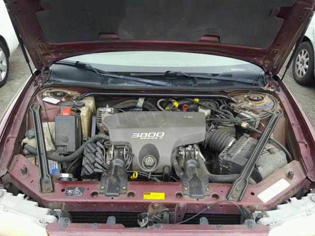 2G4WB55K511337907 - 2001 BUICK REGAL LS 勃艮第红 照片 7