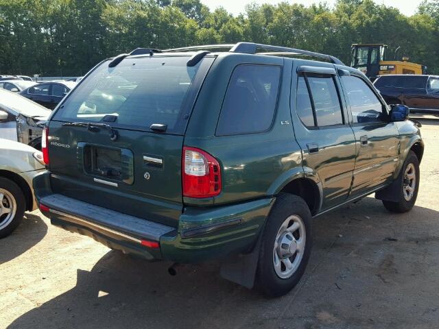 4S2CK58W314355594 - 2001 ISUZU RODEO GREEN photo 4