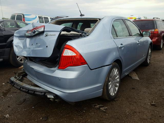 3FADP0L39AR137660 - 2010 FORD FUSION HYB BLUE photo 4