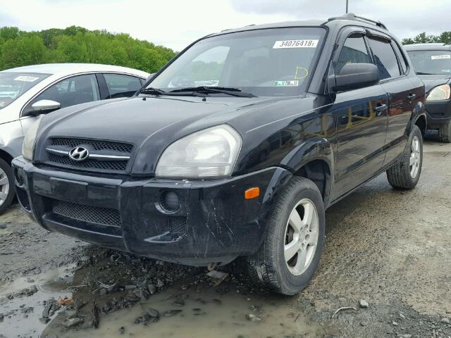 KM8JM12B87U501987 - 2007 HYUNDAI TUCSON SE BLACK photo 2