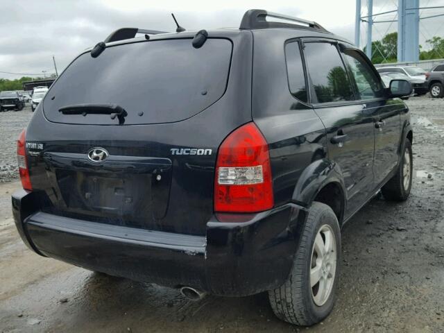 KM8JM12B87U501987 - 2007 HYUNDAI TUCSON SE BLACK photo 4