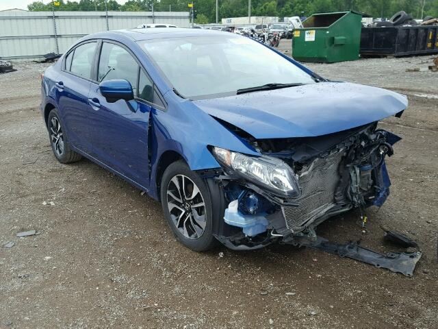 19XFB2F89EE241258 - 2014 HONDA CIVIC EX BLUE photo 1