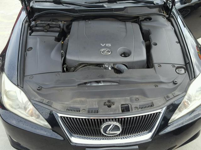 JTHBK262565023968 - 2006 LEXUS IS 250 BLACK photo 7