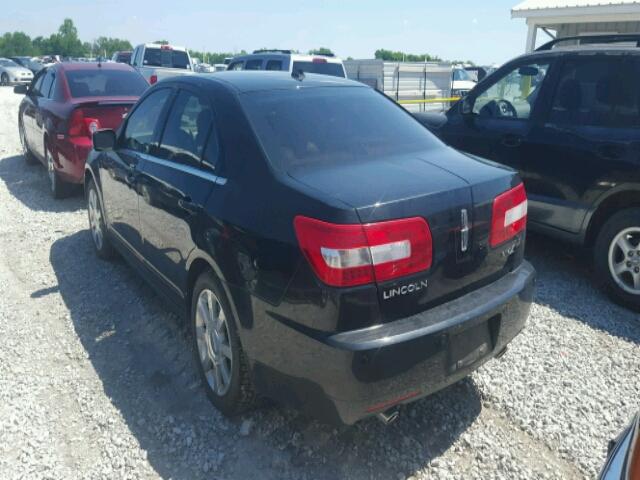 3LNHM26T39R610505 - 2009 LINCOLN MKZ BLACK photo 3