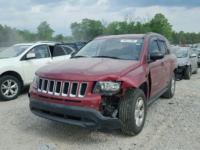 1C4NJCBA7ED511280 - 2014 JEEP COMPASS SP RED photo 2