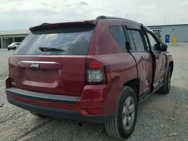 1C4NJCBA7ED511280 - 2014 JEEP COMPASS SP RED photo 4