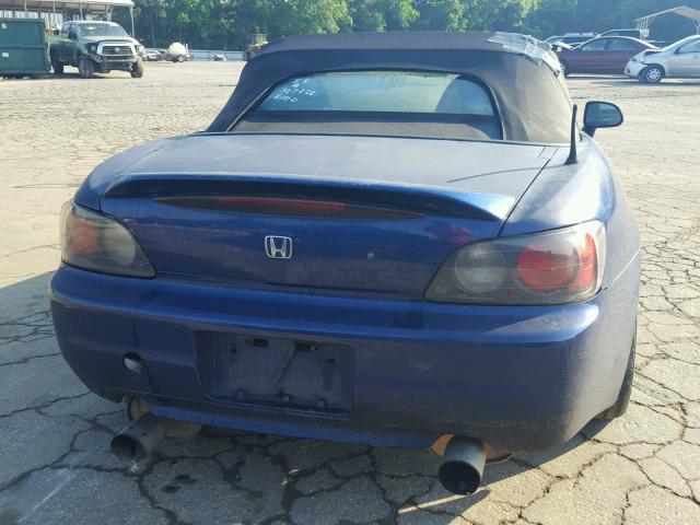 JHMAP11431T002783 - 2001 HONDA S2000 BLUE photo 6